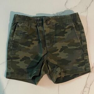 Janie and Jack Green Camo Kids Shorts